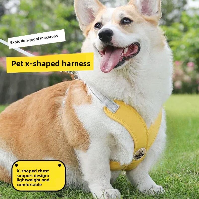 New Pet Leash Vest Style Dog Chest and Back Strap Reflective Dog Leash Pet Supplies