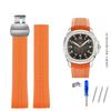 Men's Bracelet Silicone Rubber Watchband For Patek Watch Strap for Aquanaut Philippe Series 5164a 5167a Butterfly Buckle 21mm