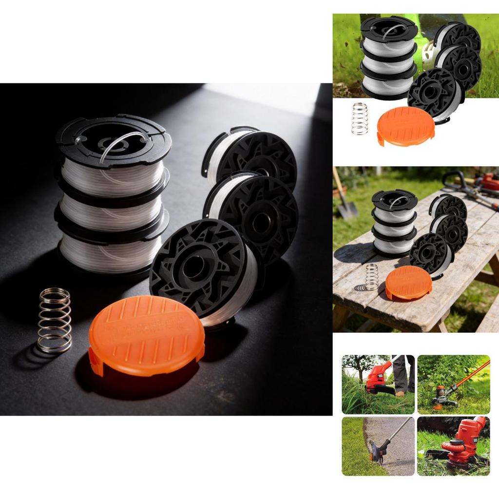 Black Decker A6481 Ersatz-Nylonsspule für Rasentrimmer mit Feder und Abdeckung