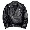 Mens Genuine Leather Jacket Slim Fit Short Biker Coat Top Grain Cowhide
