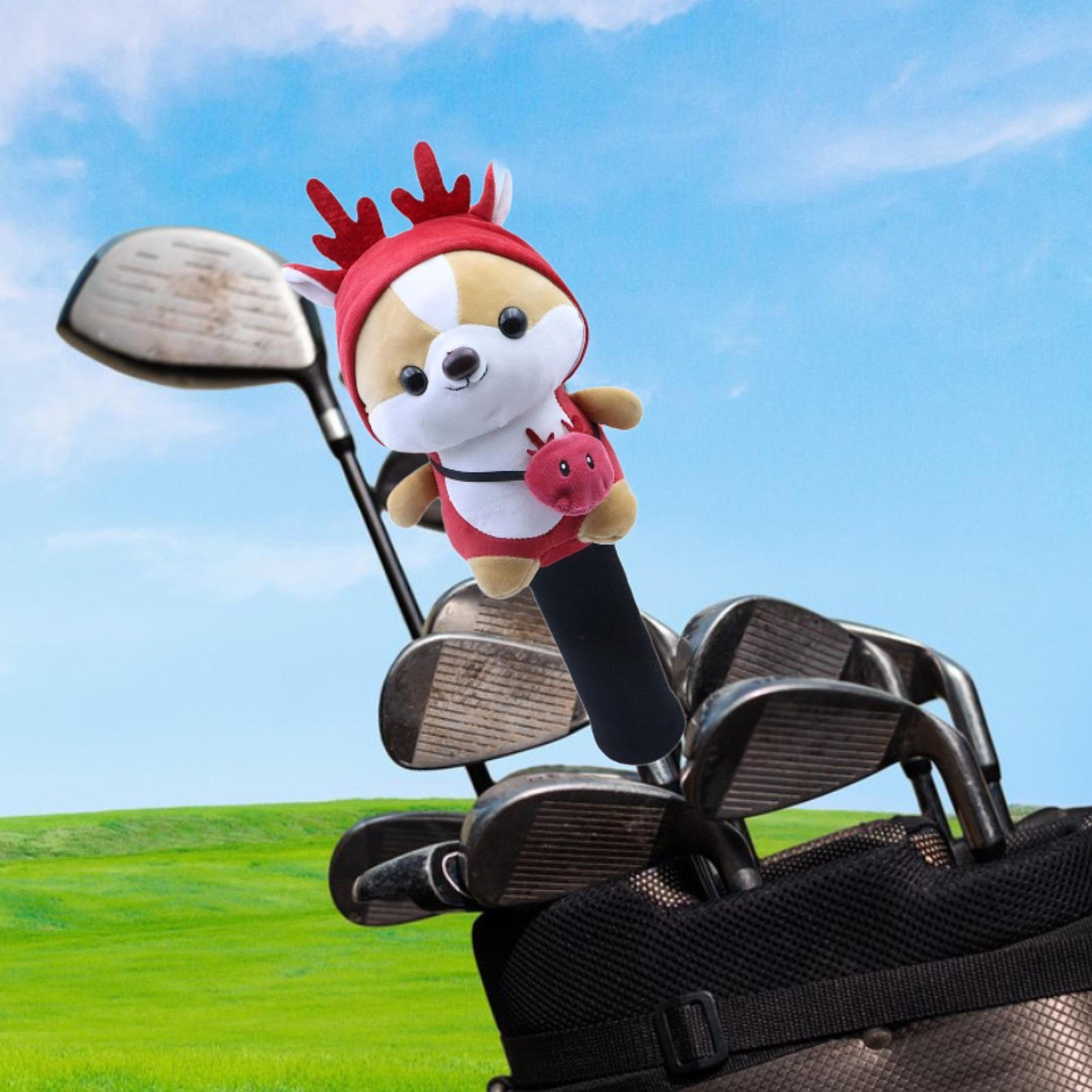 

Кукла-животное, чехол для головы клюшки для гольфа, деревянный чехол для головы, чехол на голову, антицарапающий, милый подарок для гольфиста Elk