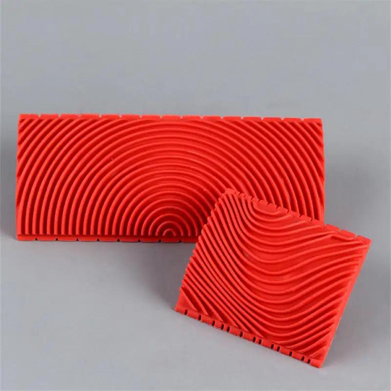 Rubber Wood Grain Paint Roller Imitation Wood Grain Pattern Paint Design Brush Home Decor Art Embossing DIY Wall Painting Tool