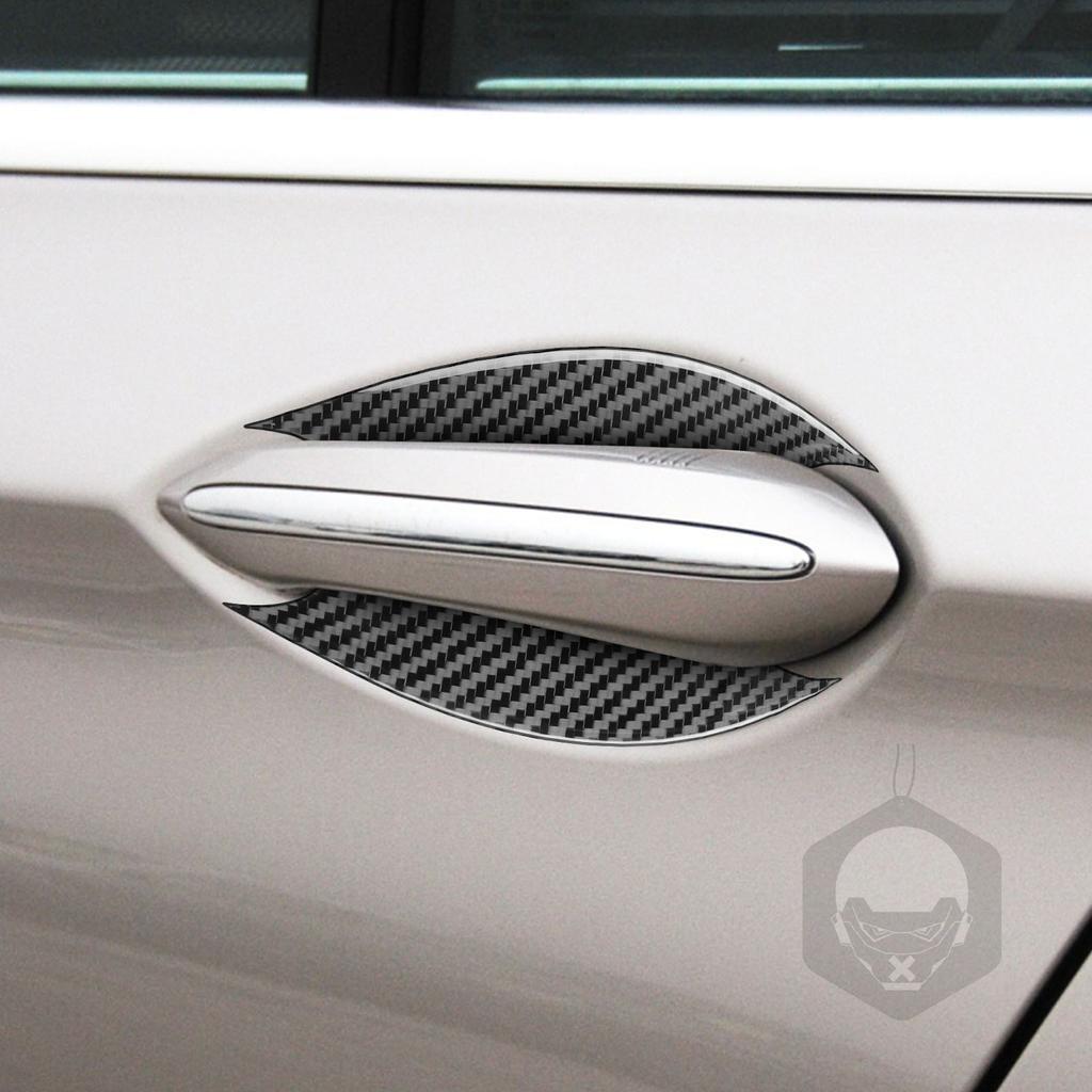 For BMW 7 Series F01 2009-2014 Accessories Car Carbon Fiber Exterior Outer Door Bowl Trim Sticker