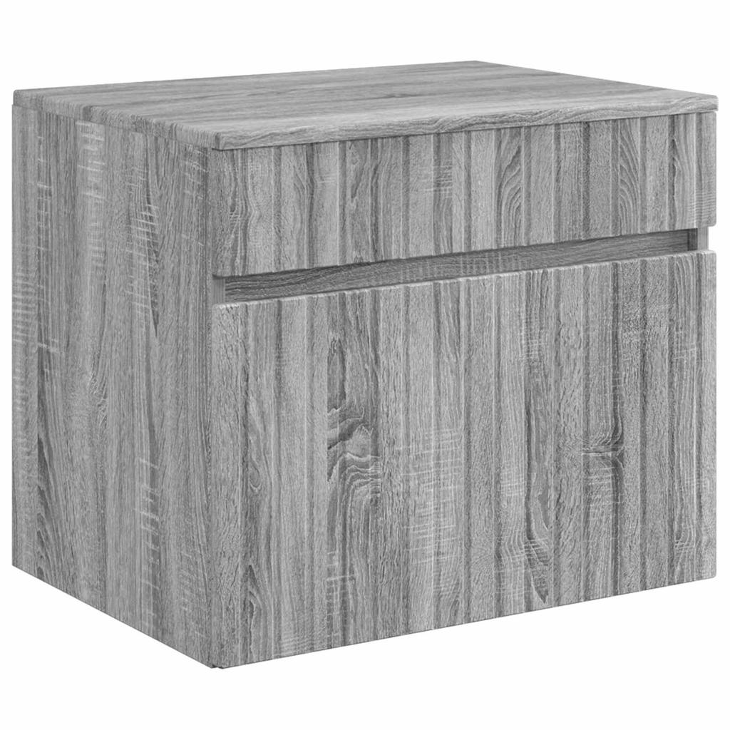 Bathroom Cabinet Set 5 Pcs Grey Sonoma 50 X 14.5 X 70 Cm