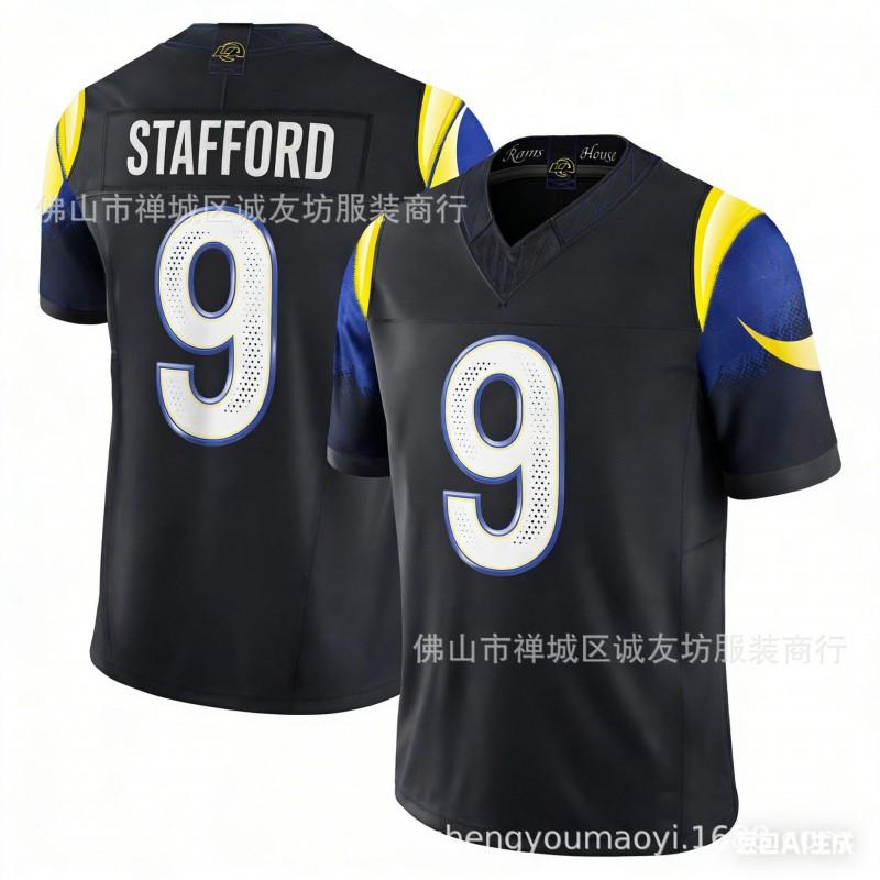 Mens Football Jersey LA Rams 9 Stafford 3rd Game Shirt All Sizes