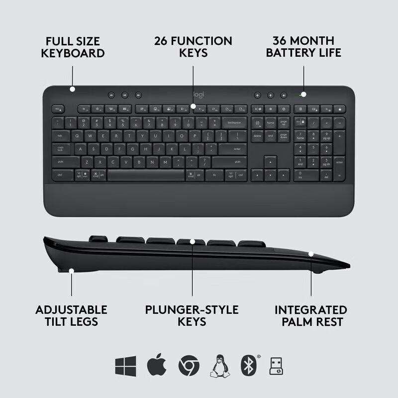 Logitech MK650 Wireless Bluetooth Keyboard and Mouse Combo