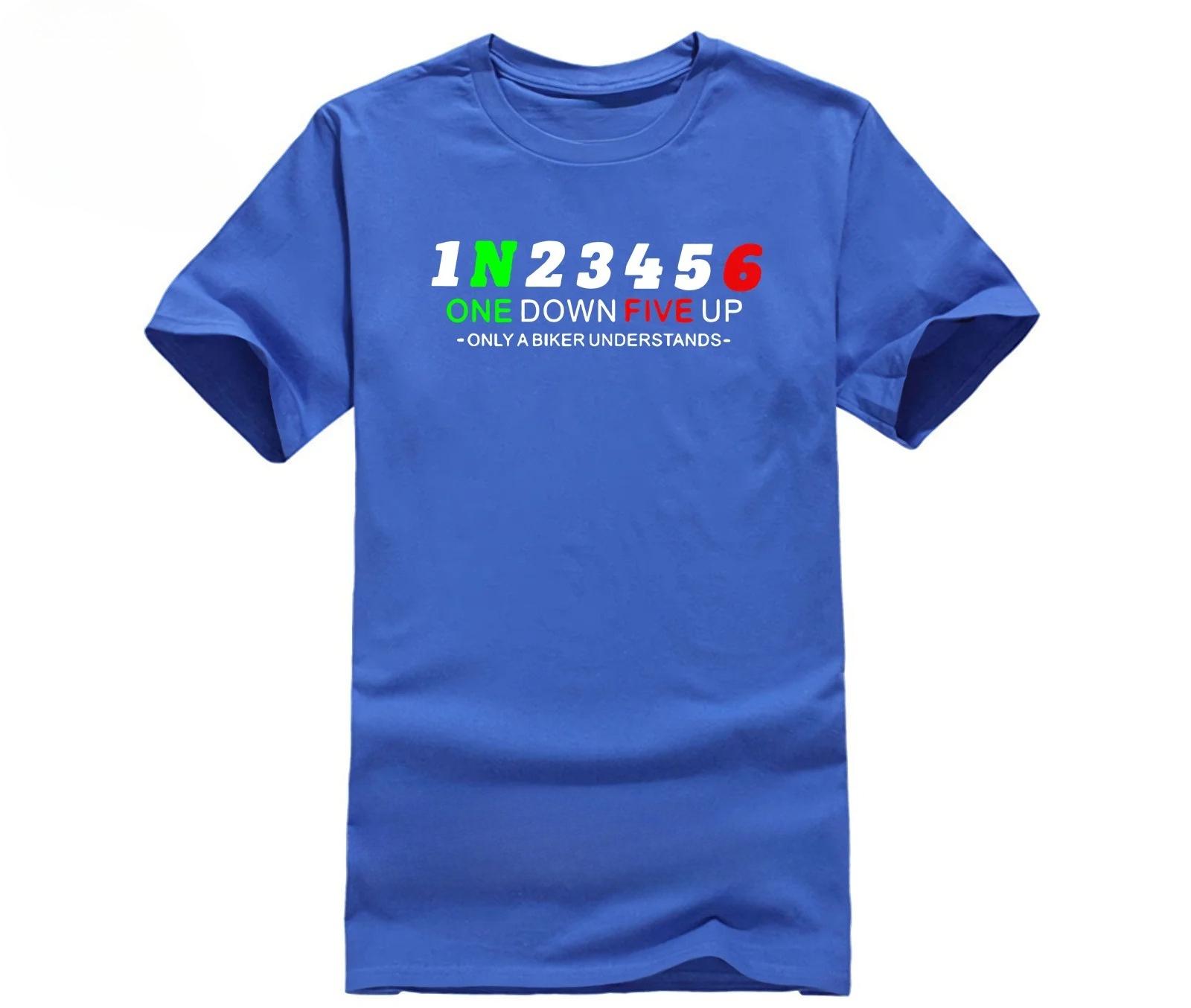 Spring And Autumn Motorcycle 1n23456 Shift Gear Moto New Unisexs Tshirt Casual Sports Design Tshirt S