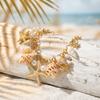 Bohemian Starfish Conch Shell Charm Bracelet for Women Gold Color Chain Pearl Tassel Bracelet Summer Beach Jewelry Vacation Gift