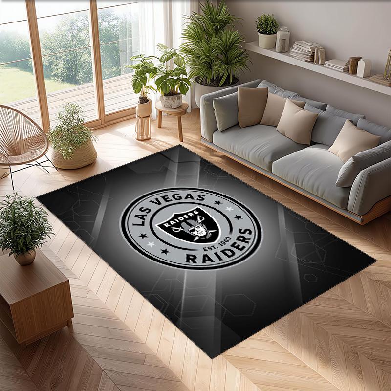 Las Vegas Raiders Crystal Velvet Carpet Soft Anti?Slip Floor Mat Comfortable Home Living Room Bedroom Decor Rug