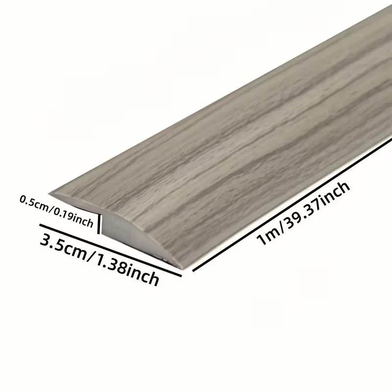 1PC 1mx3.5cm PVC Floor Joint Decorative Strip, Transition Strip from Carpet To Tile Floor, Wear-resistant and Machinable Flat