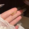 Elegant Adjustable Pearl Cross Ring for Women - Trendy Ins Style with Unique Design