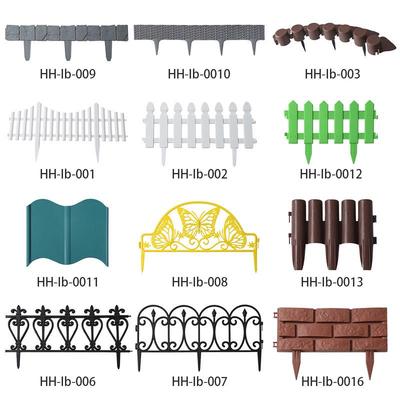 Green Plastic Spliced Garden Picket Fence