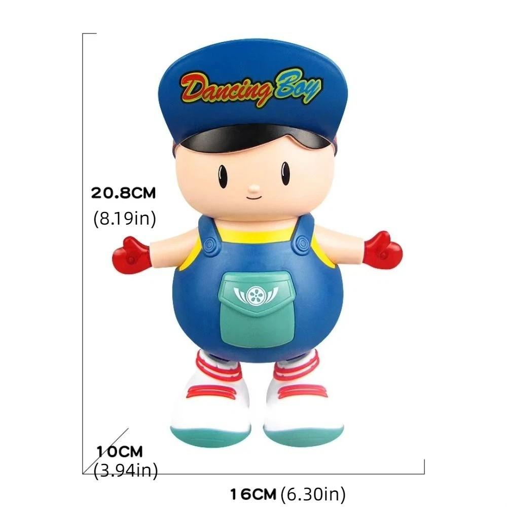 Plastic Dancing Boy Figurine with Lights Kids Electric Boy Toy Dancing Swing Boy  Kids Toddlers