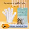 Deodorizing No-Rinse Pet Bathing Gloves for Cats & Dogs - SPA Clean Wet Wipes