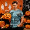 Men's Halloween Graphic T-Shirt Neck Short Sleeve for Costume Party