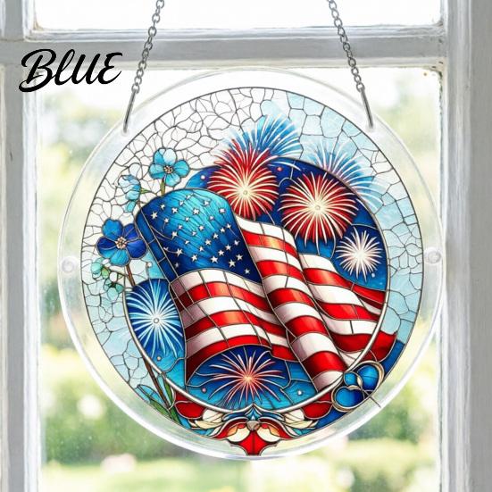 Decorative Sun Catcher For Home 4th of July Acrylic Puzzle Suncatcher Patriotic Window Hanging Ornament 250th Anniversary Decoration America Jigsaw