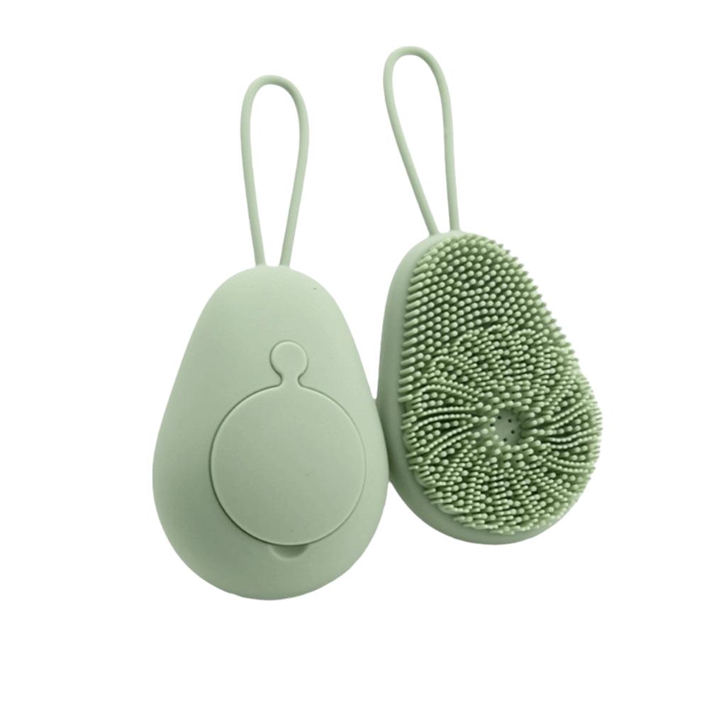 Silicone Body Wash Brush Body Scrubber Bath Shower Bathroom Tools Massage Brush Shower зелёный