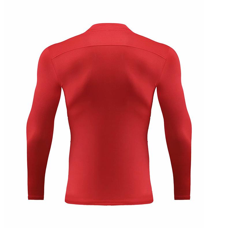2024 Autumn Men's Quick-Dry Long Sleeve Fitness Top with Half-High Collar