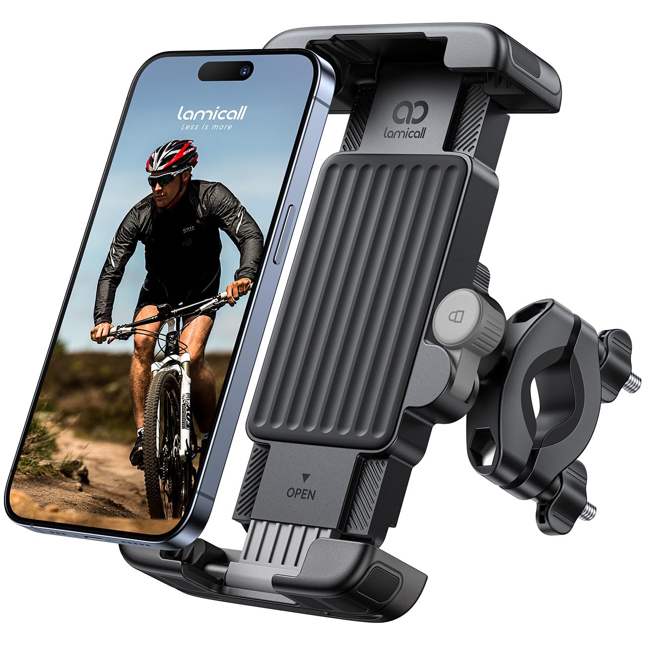 

for Lamicall Bicycle Phone Operation for Road and Cross Secures and Prevents Drops Diameter Compatible with iPhone 16 16 16 Pro iPhone and Android серый