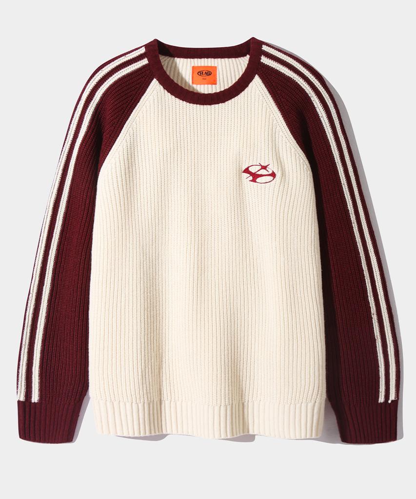 Dimiteulibeullaeg Vlad Raglan Track Sweatshirt Knit_Wine