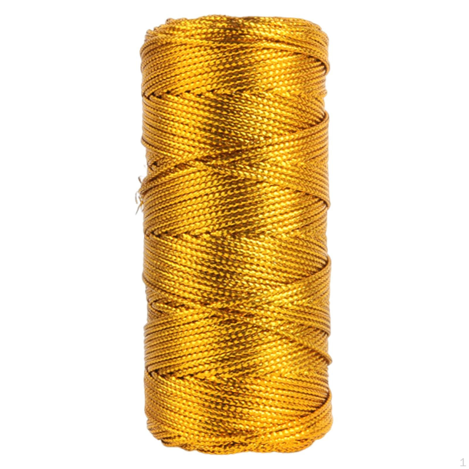 

1.5 Mm Packing Twine, 100 M Portable Accessory, Decorative Twine for Bouquets And Gift Wrapping Gold