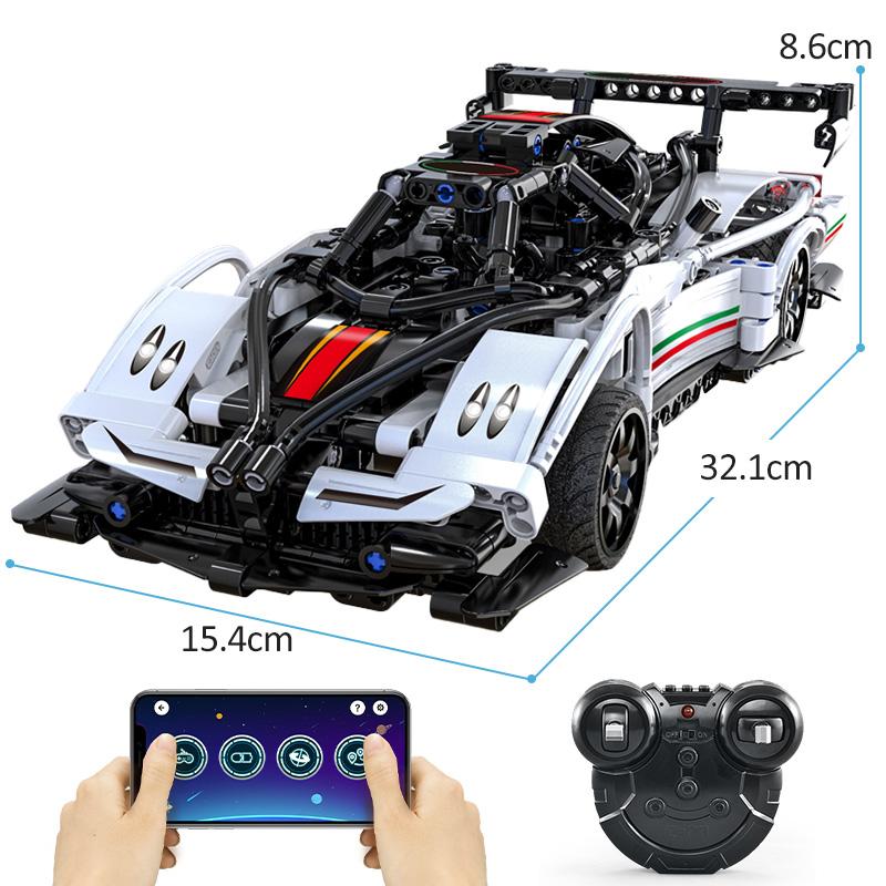 Cada Mobile APP City Remote Control Car Sports Vehicle Building Blocks Racing Car AWD SUV RC Bricks Toys for Children