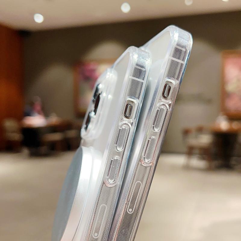 Clear Magnetic Case For Apple iPhone 16 15 14 13 12 11 Pro Max Plus 13 Mini XS Max XR 8 7 SE SE2 With Magsafe Transparent Cover