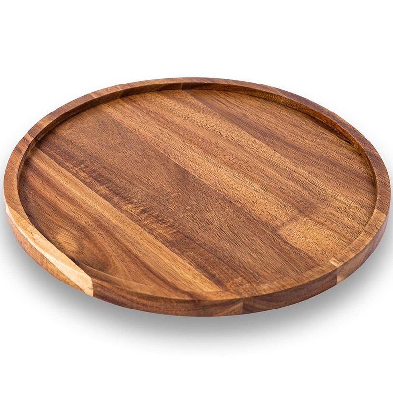 Handmade Candle Plate Fruits Round Wooden Tray DIY Natural Materials Wedding Party Meal Plate Desserts Snacks Sundries Accessories