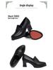2024 Spring Women's Chunky Heel Platform Pointed Toe Leather Shoes