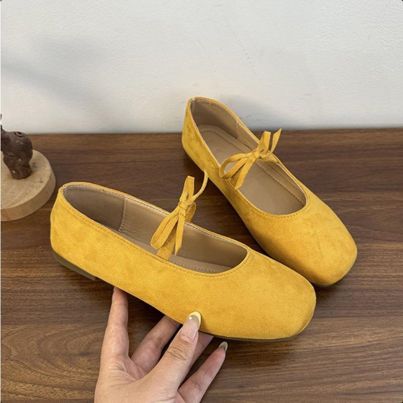 Spring Autumn Women Butterfly-knot Flats Round Toe Shallow Slip On Ladies Casual Ballet Shoes Eelgant Dress Shoes