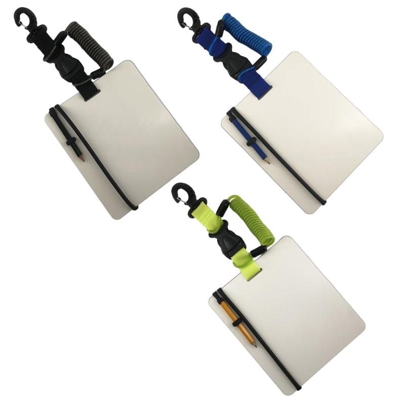 Scubas Diving Writing Slates Underwater Wordpad Writing Board with Pencil and Clip Snorkeling Record Board Easy to Use