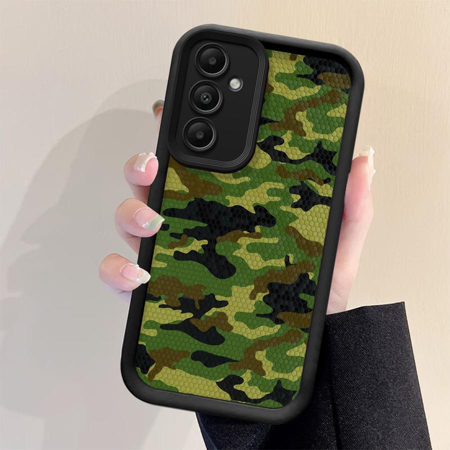 

Phone Case for Samsung Galaxy A16 A34 A12 A14 A32 A23 A26 A56 A15 A51 A73 A53 A54 Soft Cover Shell Black Camouflage Galaxy A13 5G