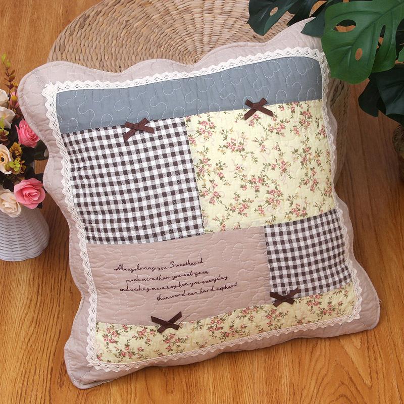 2pcs Cotton Quilted Backrest Cover Soft and Skin Friendly Sofa Cushion Cover Modern and Simple Breathable Backrest Without Core