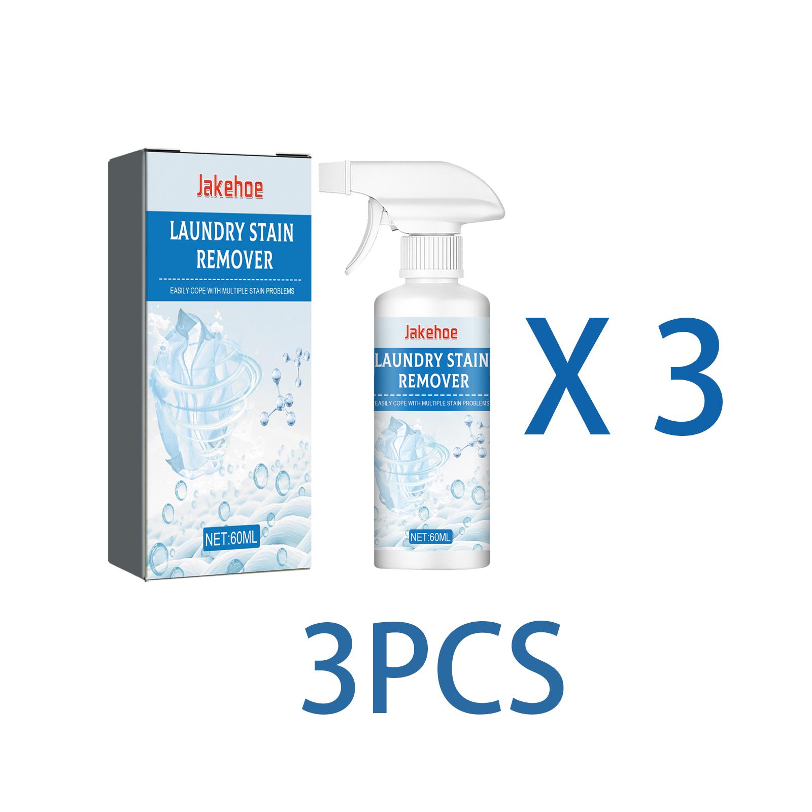 Détachant Puissant 60ml Nettoyant Instantané Pour Vêtements Taches Jaunes de Graisse Traitement Localisé sur Tissu Solution de Nettoyage à Sec Portable 3PCS