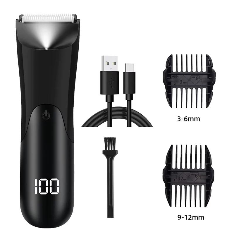Men' Body Hair Trimmer, Electric Ball Trimmer, Includes 2 Guard Attachments, Ceramic Blade Head, Wet And Dry Shaver 2026 hot