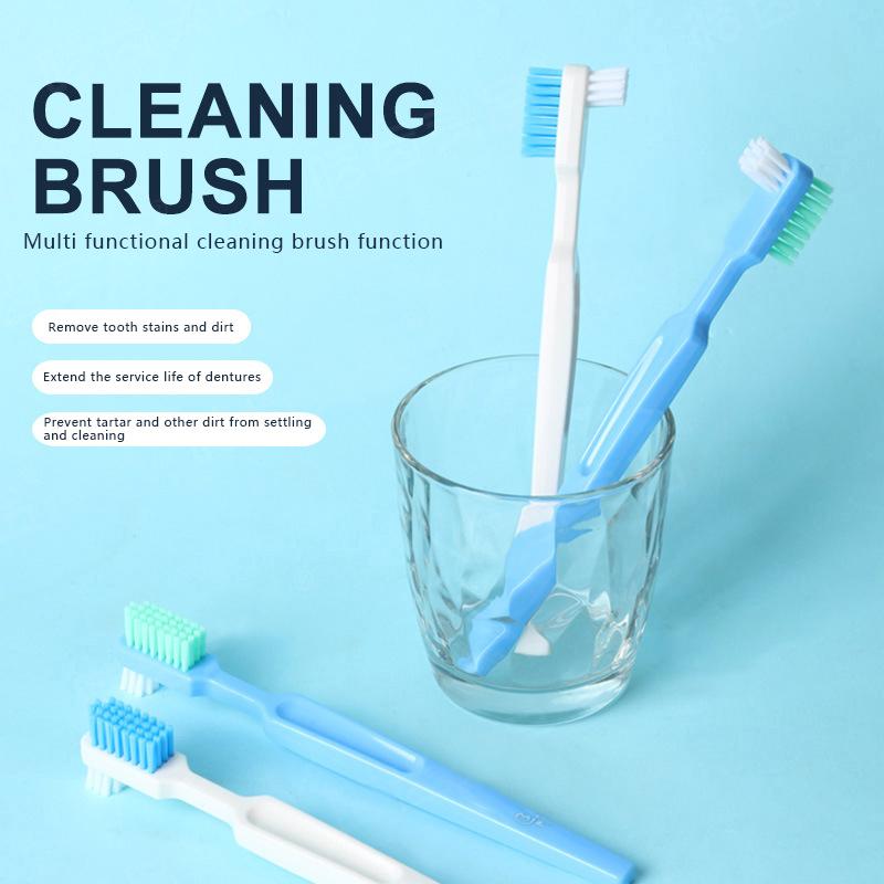 1Pcs Denture Cleaning Brush Deep Cleaning False Teeth Wash Reusable Brush Braces Descaling Brush Oral Care Tool