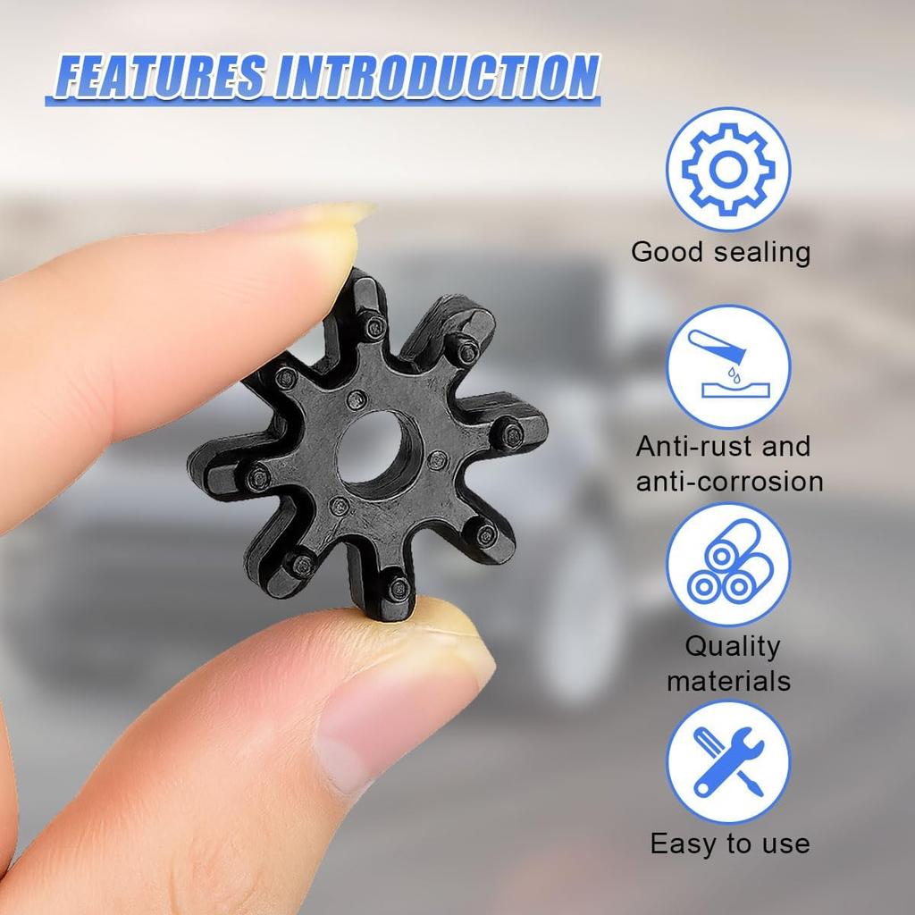 YoRise Flexible Steering Coupler, 56315-2K000FFF Automotive Steering Column Coupling Couple, Car Gear Bushing Accessories for Most Cars (2PCS)