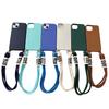 Imitation Liquid Three-strand Lanyard Mobile Phone Case for Iphone15 Crossbody Case Apple 13 Portable Rope Silicone Protective Case
