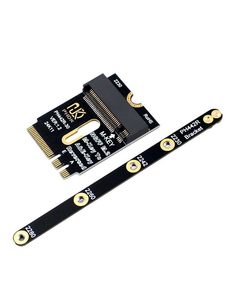 M.2 A+E To NVME SSD Adapter A/E Key To M Key PCIE 4.0 Riser Card W/ Bracket M2 WIFI Interface for Laptop Mainboard SSD 2280