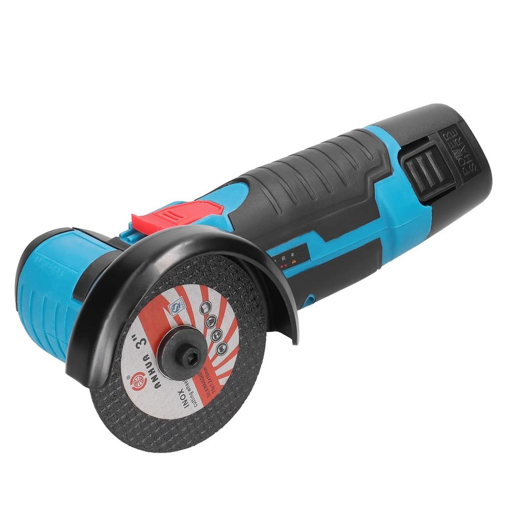 Mini Angle Grinder, 19500rpm Electric Grinding Tool Mini Grinder Handheld Cutter,with 1pcs 12V 3600mAh