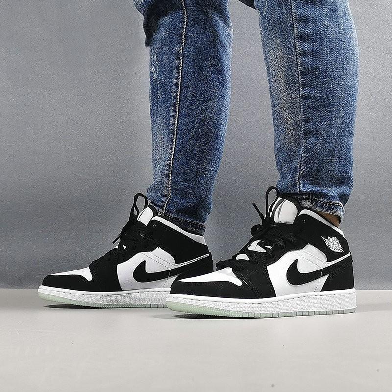Jordan 1 Mid White Black Teal Tint GS BQ6931-103