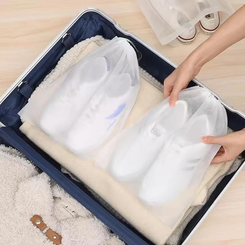 10/30/50Pcs Breathable Dust Covers Non-Woven Dustproof Drawstring Clear Storage Bag Travel Pouch Shoe Bags Drying Shoes Protect