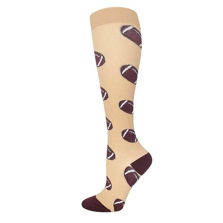 Compression Socks Outdoor Riding Elastic Sports Banana Pear Cartoon Cherry Dog Cat Toucan Stockings Pressure Compress