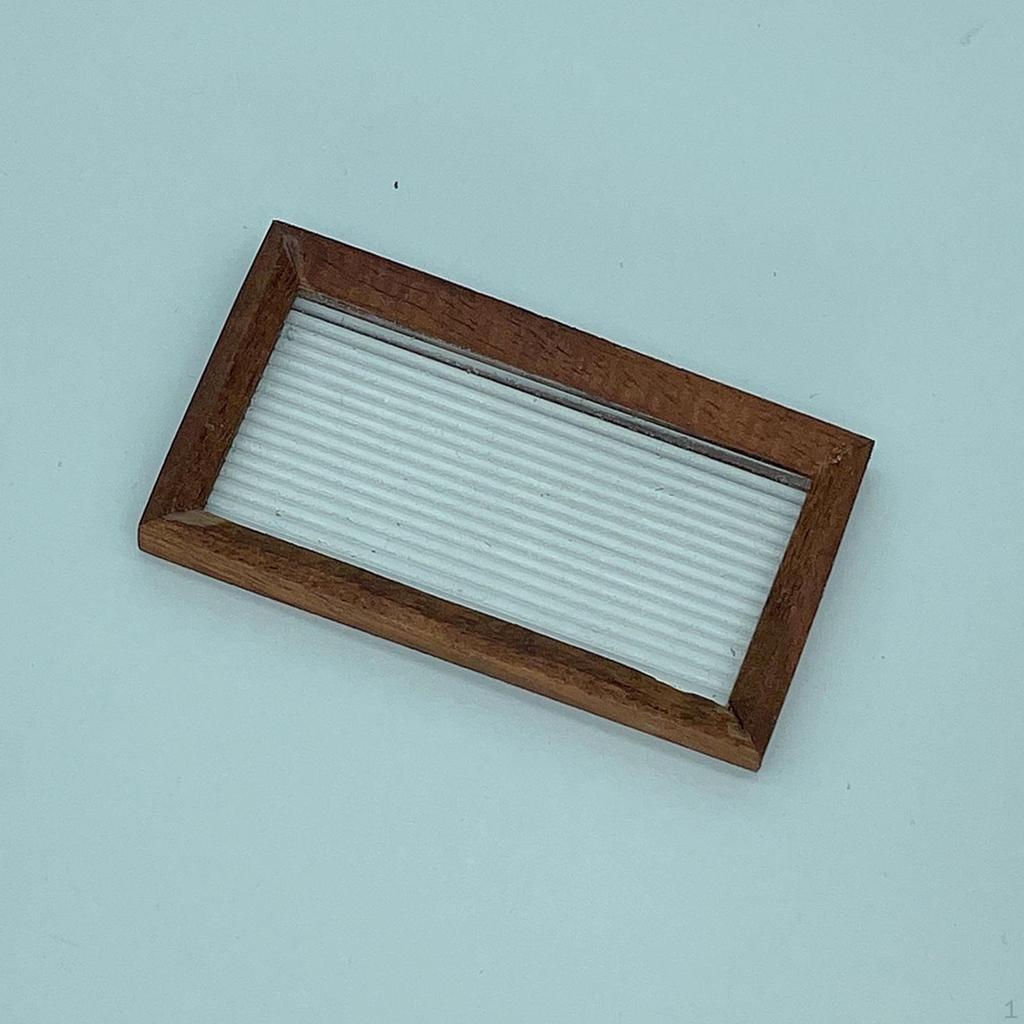 Dollhouse Miniature Acrylic Tray Wooden Board Mini Dessert Bread Cake for Gift