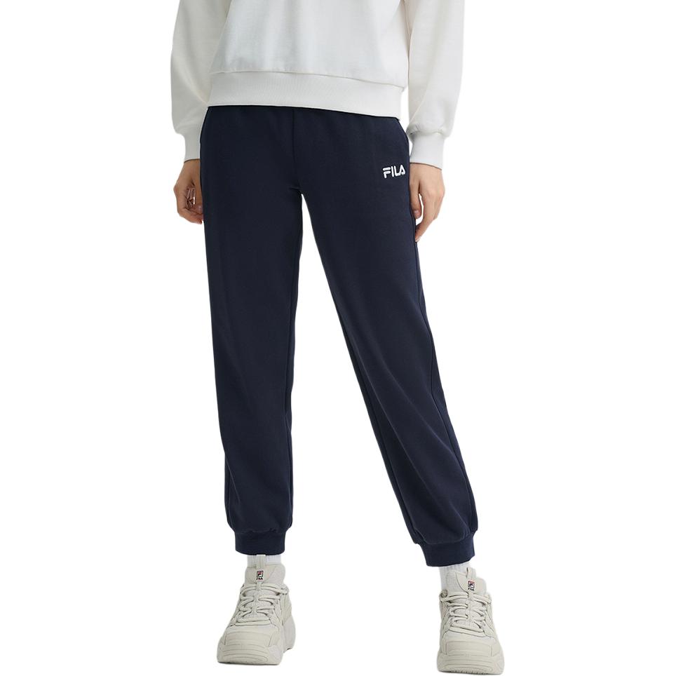 FILA Original Comfortable Solid Color Versatile Long Pants Casual Pants Women bottoms Hero-Blue F11W449609F-NV