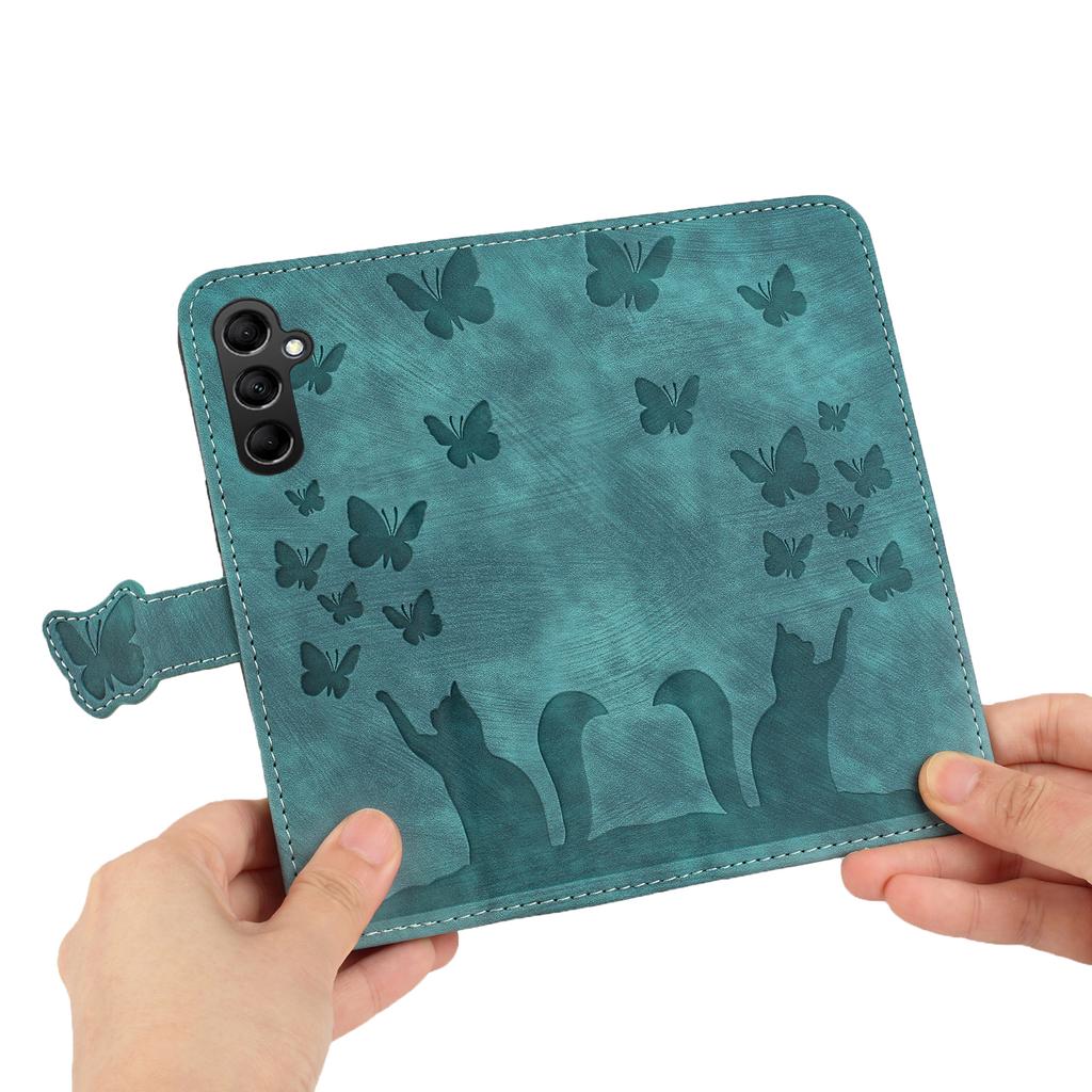 Animals Cat Leather Phone Wallet Case Book For Samsung Galaxy S25 Edge S24 S23 S22 Ultra S21 Plus S20 FE A16 A56 Card Flip Cover