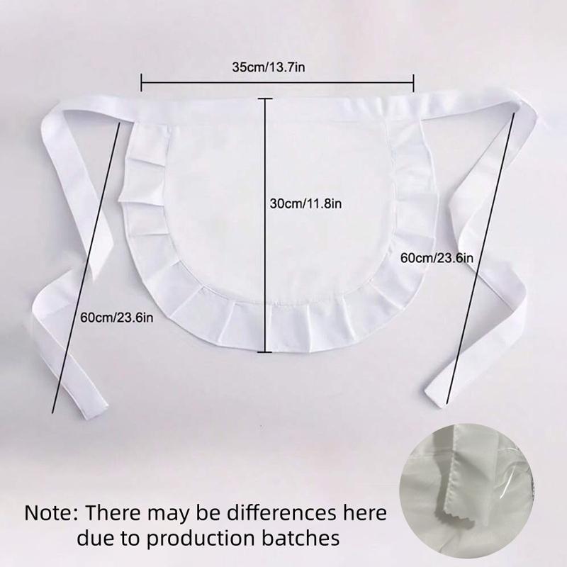 1pc, role play waist apron tights costume, kitchen party gift, solid color lace apron, waiter, couple dress up gift