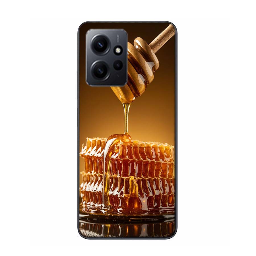 Golden Honey Dripping From Honeycomb Phone Case For Redmi Note 14 15 Pro 5G 13 12 Pro Plus 11 11T 11E 11S 10 Pro 10S 9 9S Cover