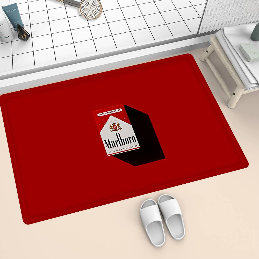 Alfombrillas Retro M-Marlboro Antideslizantes Absorbentes de Agua Cojín Largo para Dormitorio Alfombras Domésticas