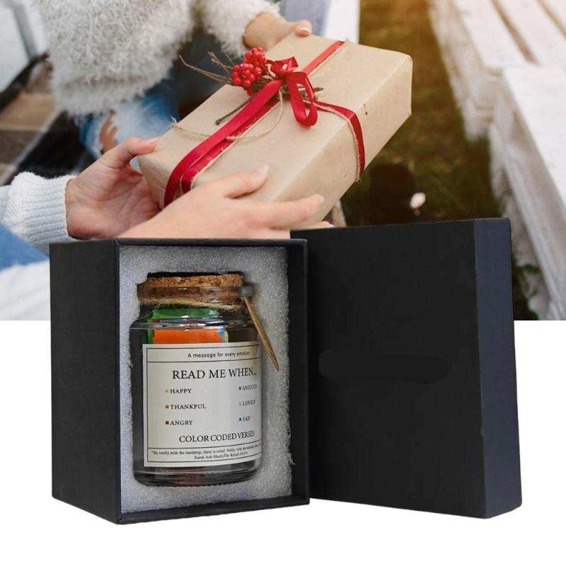 Barattolo di Versetti del Corano per Ispirazione Quotidiana e Guarigione Emotiva Regalo Islamico Significativo per Decorazioni di Eid Ramadans